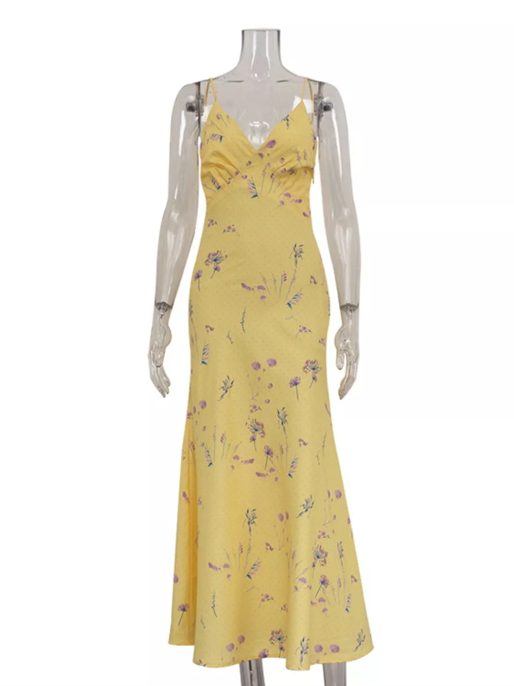 Floral Spaghetti Straps Maxi Dress, image 6