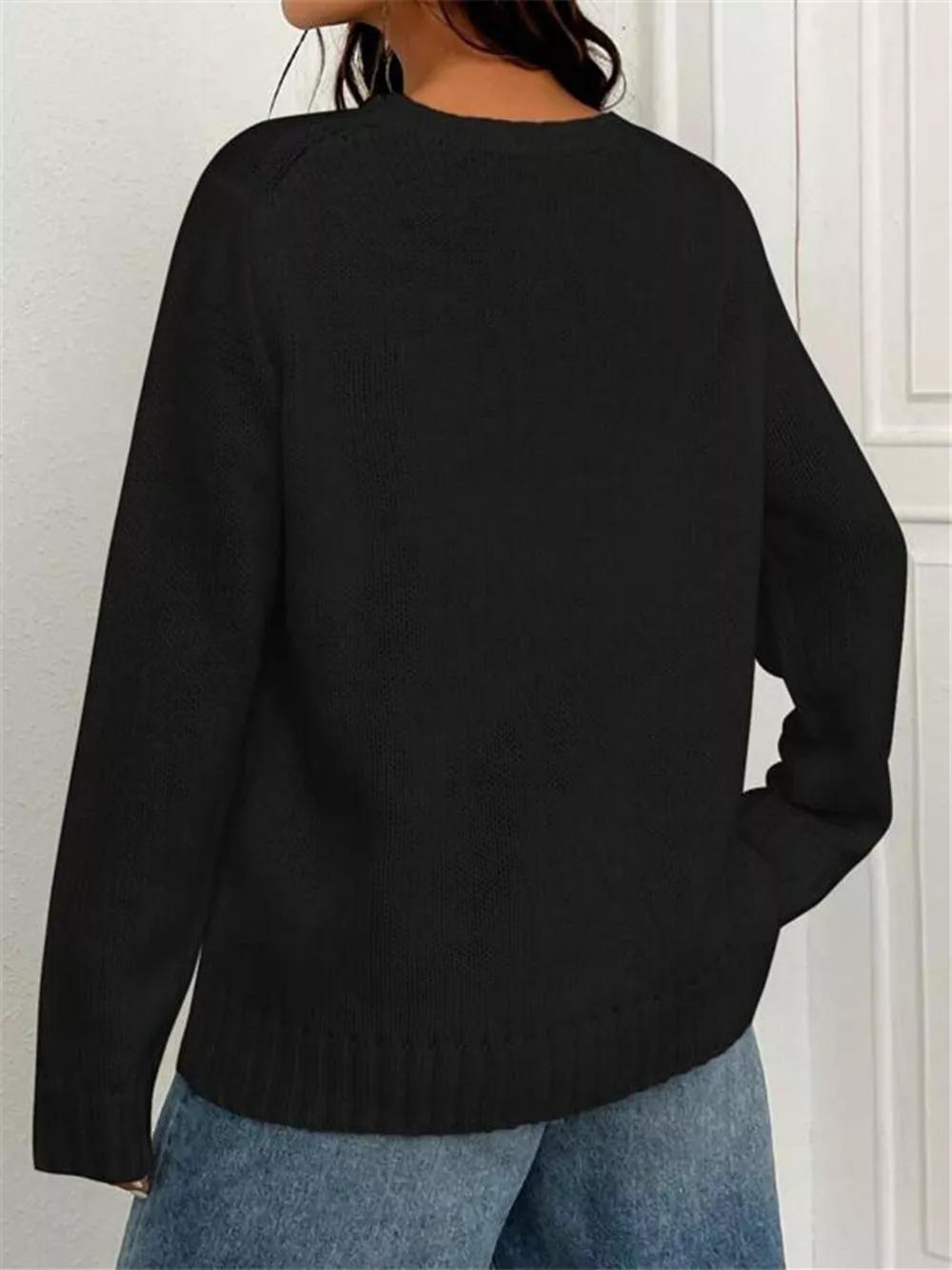 US Flag Round Neck Long Sleeve Sweater, image 7