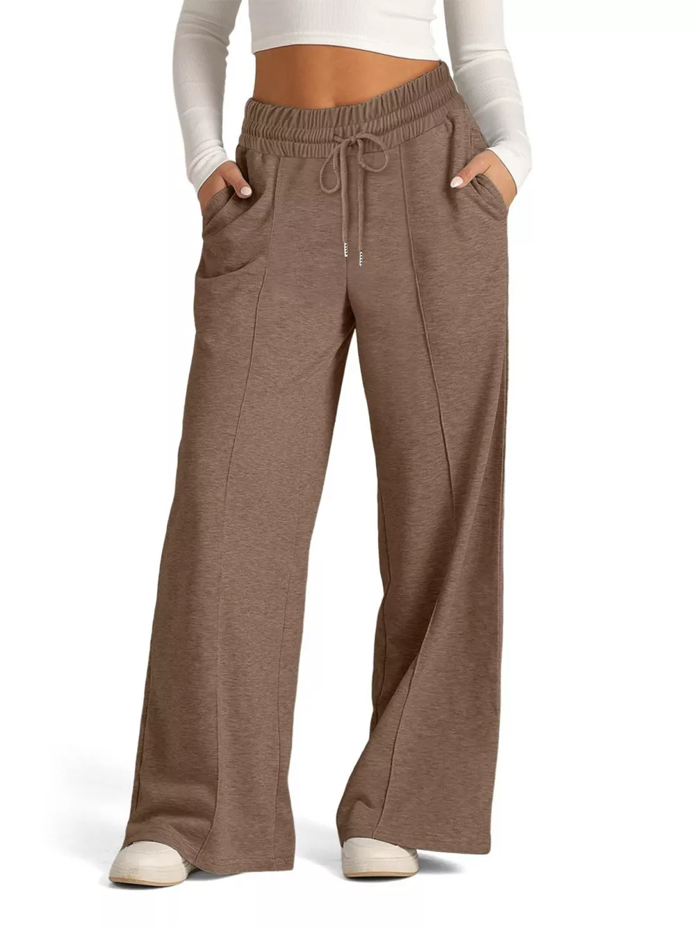 Wide Leg Drawstring Pants, image 2