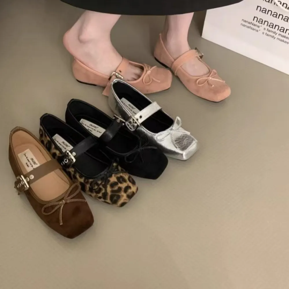 Square Toe Flats Slip-Ons, image 2