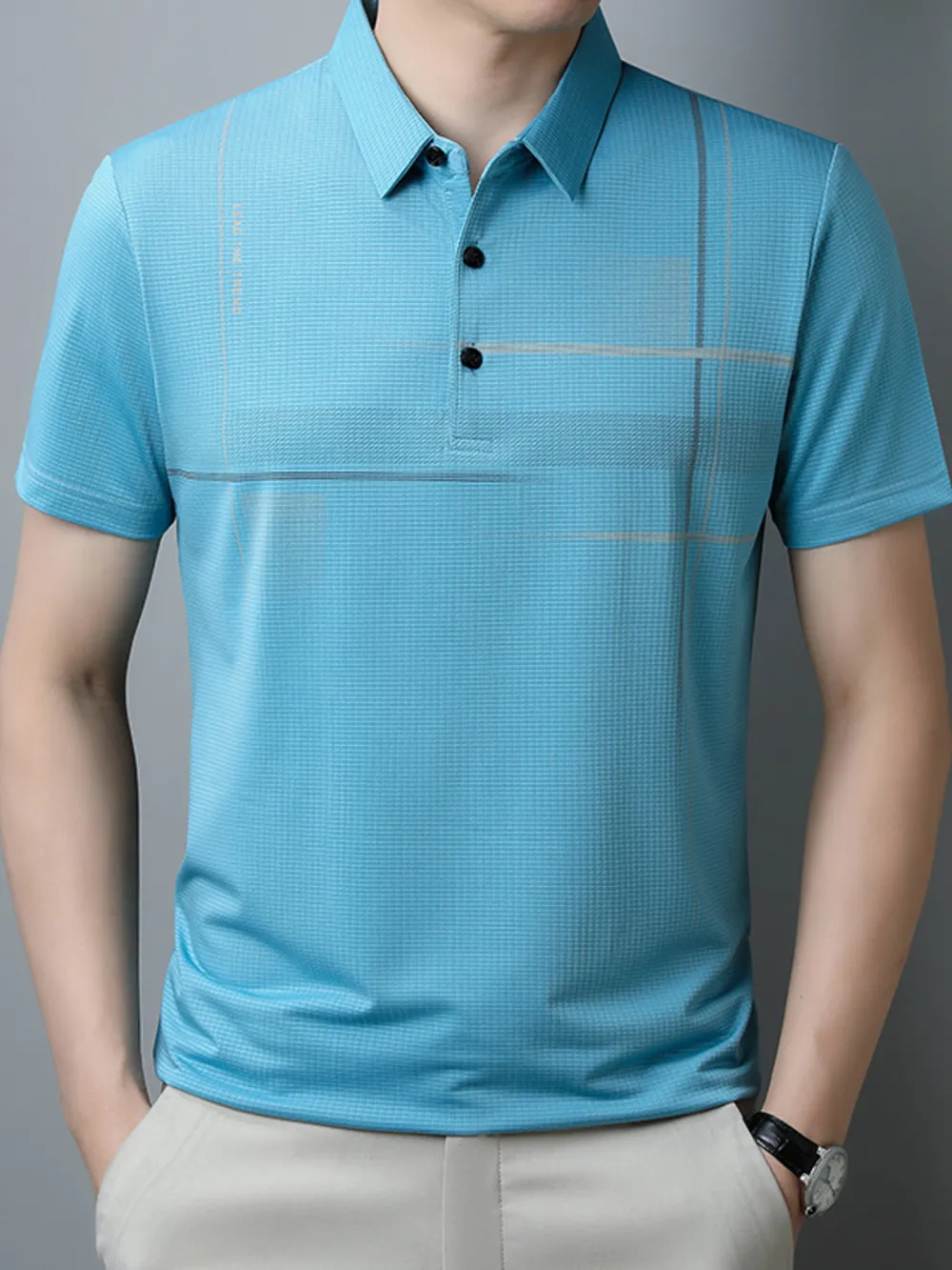 Men's Plus Size Quick-Dry Short Sleeve Polo Shirt, image 2