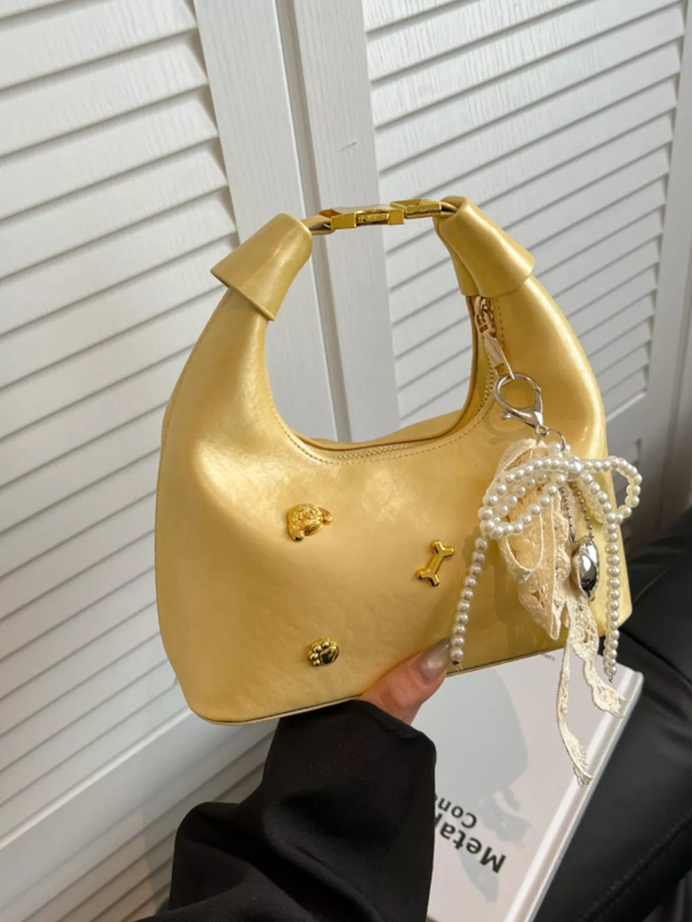 Embellished Hobo Crossbody Bag, image 7