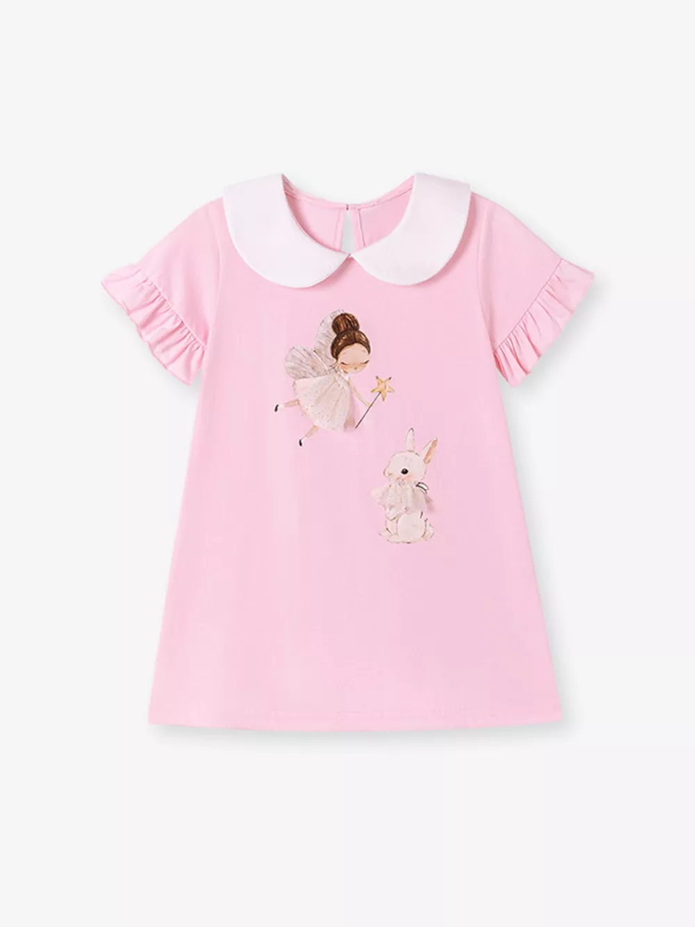 Children's Peter Pan Collar Short Sleeve Dress, image 4
