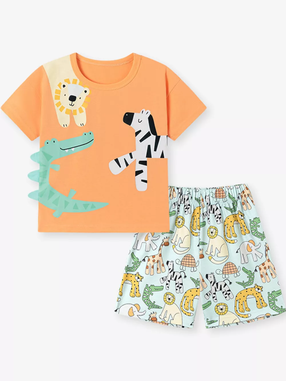 Children's Animal Print T-Shirt & Shorts Set, image 4
