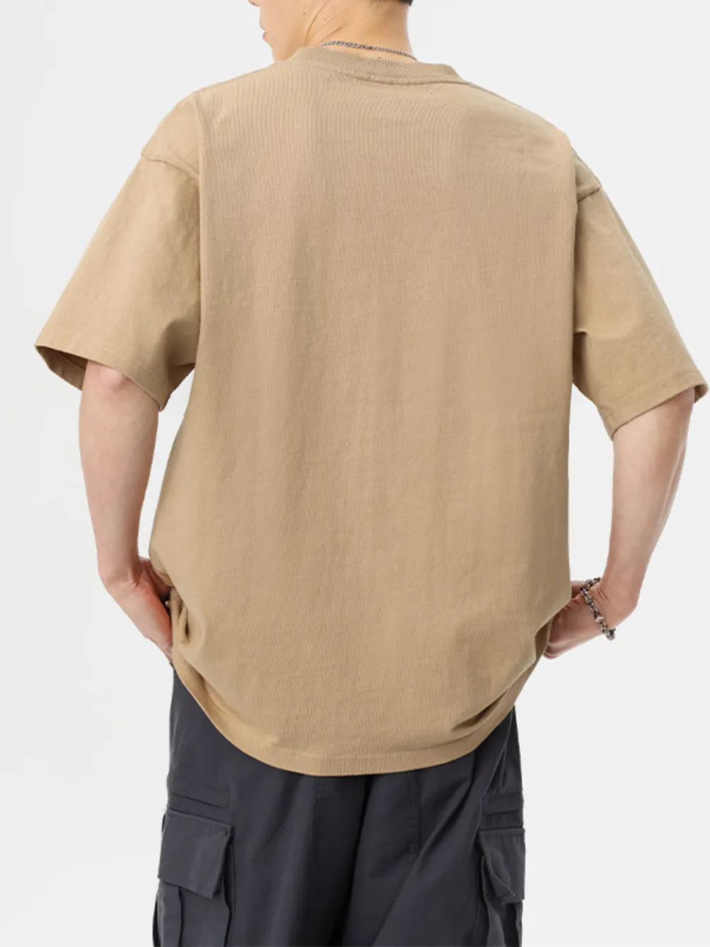 Men's Full Size Round Neck Half Sleeve T-Shirt Plus Size, image 7
