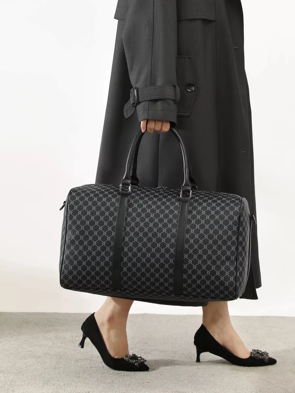 Geometric Pattern Travel Duffel Bag, image 2