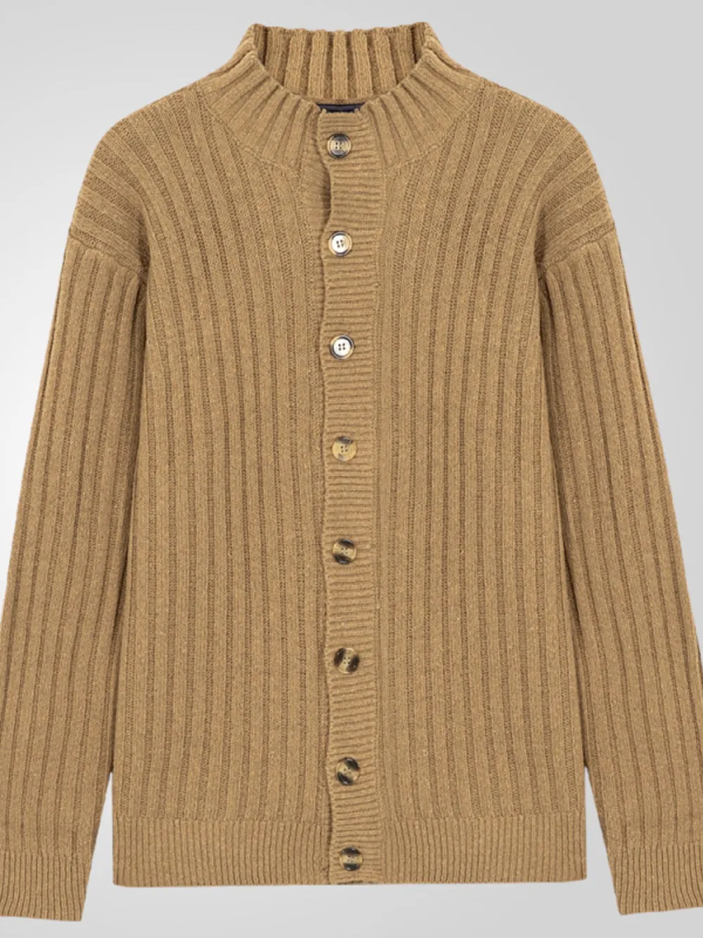 Men's Full Size Ribbed Button Up Cardigan Plus Size, image 7