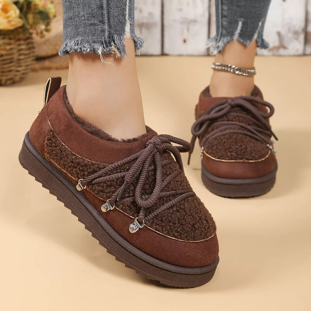 Lace Up Round Toe Platform Ankle Boots, image 14