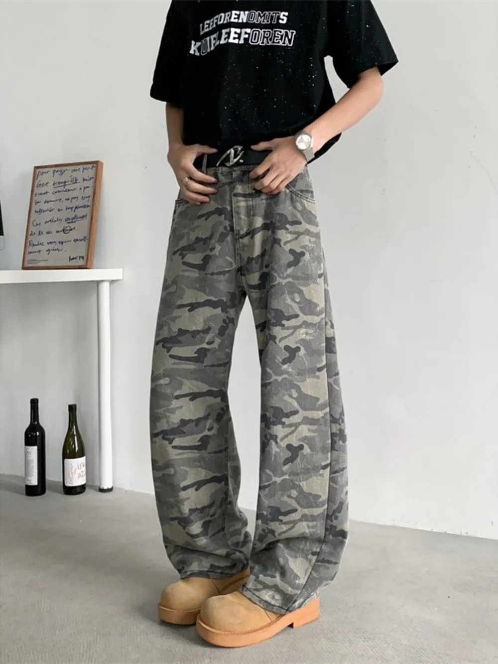Men's Full Size Camouflage Wide-Leg Jeans Plus Size, image 7