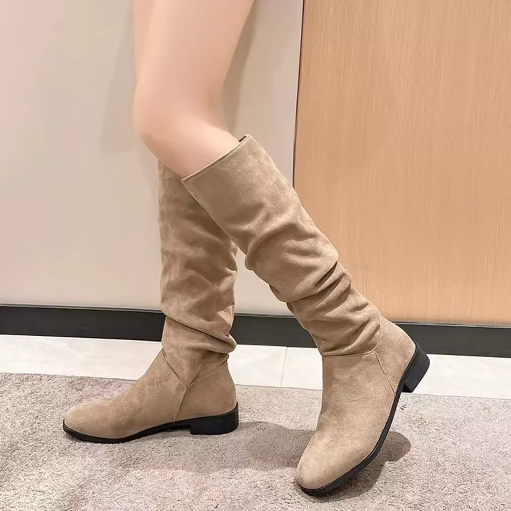 Round Toe Block Heels Boots, image 5