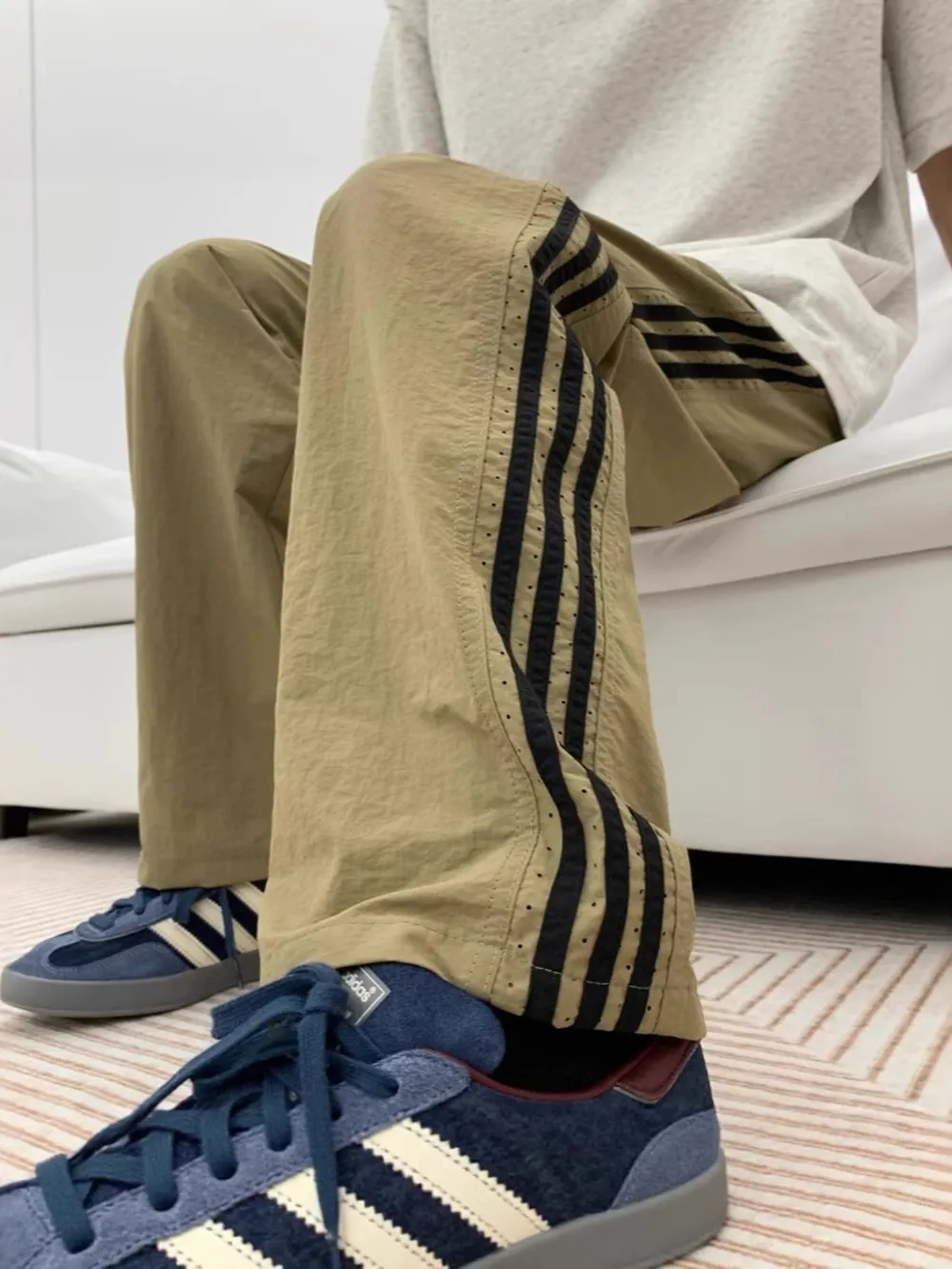 Men's Striped Wide Leg Pants, image 2