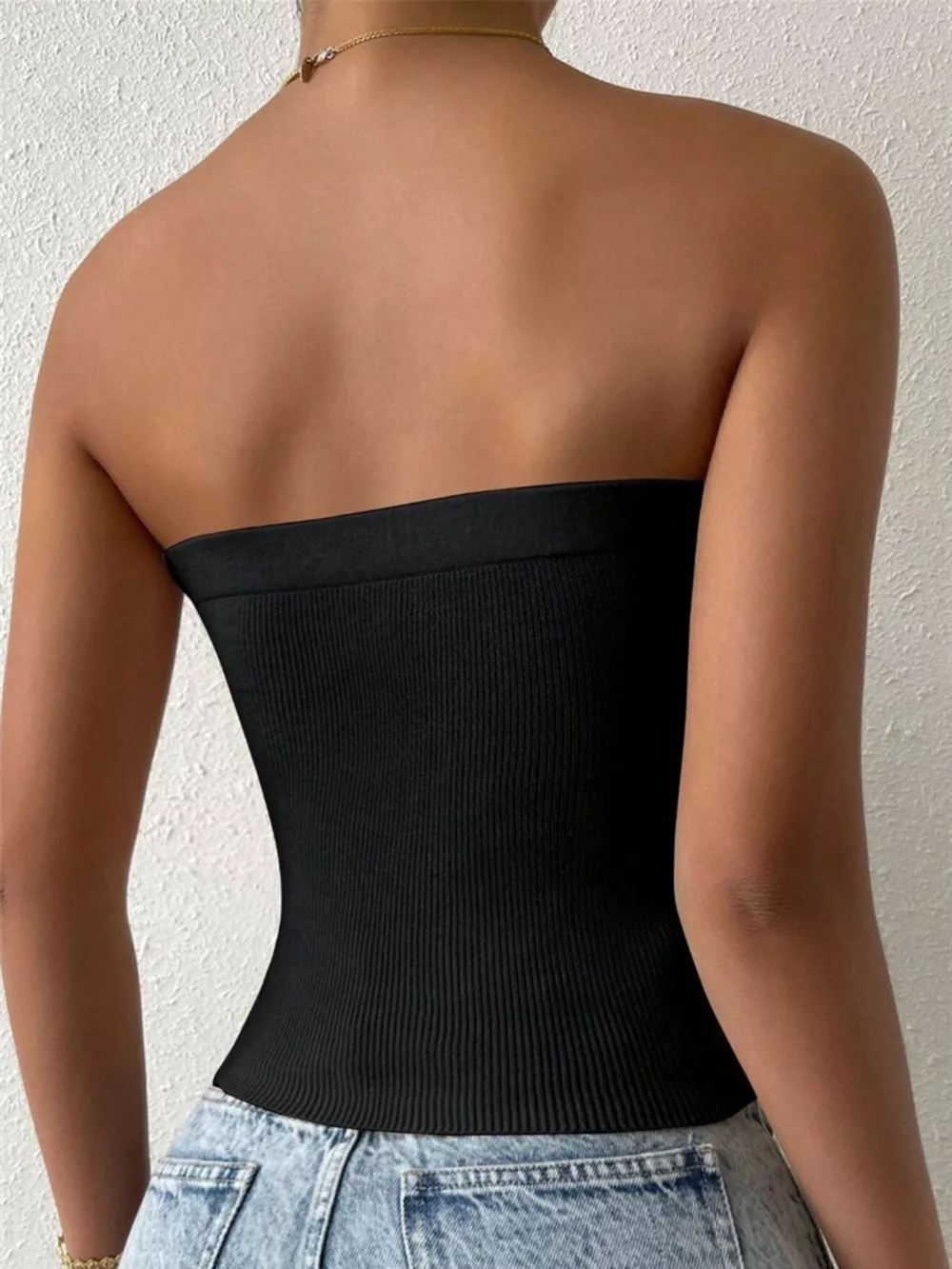 Twist-Front Ribbed Knit Tube, image 11