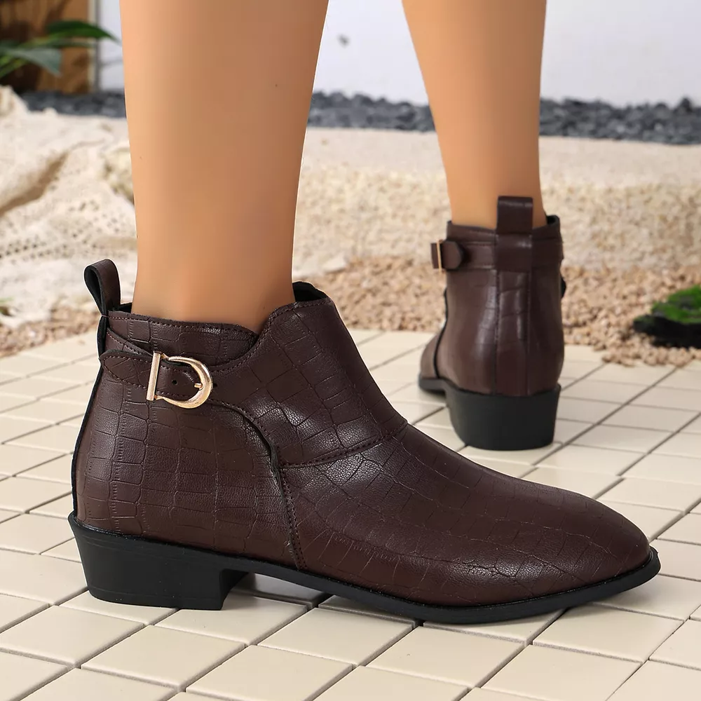 Point Toe Block Heels Boots, image 5