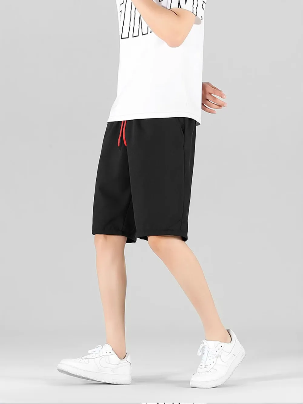 Men's Drawstring Shorts with Pockets, image 2
