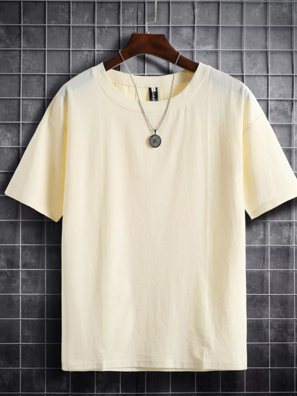 Men's Plus Size Solid Color Short Sleeve T-Shirt