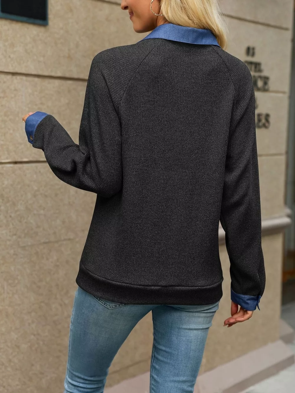 Button Detail Raglan Sleeve Top, image 21