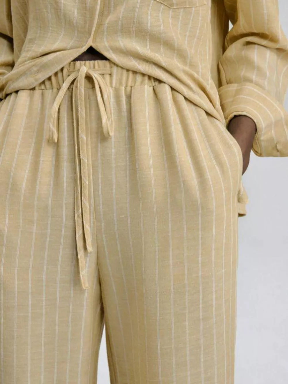 Striped Button Up Shirt and Pants Set, image 3