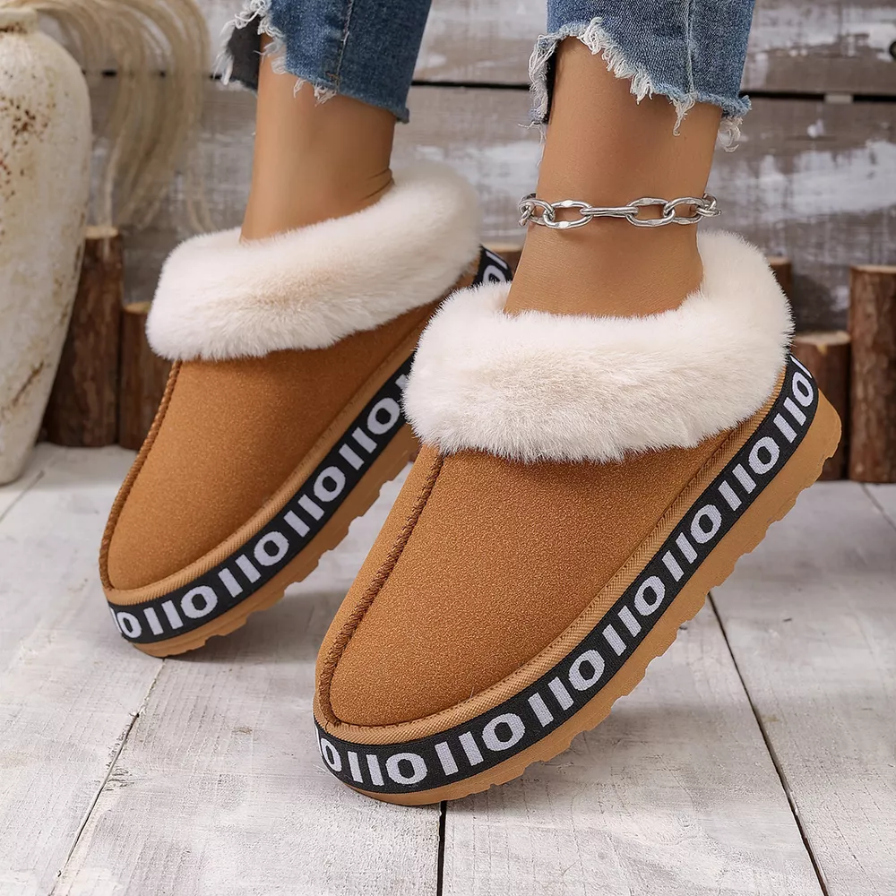Round Toe Plush Lined Ankle Boots, image 5