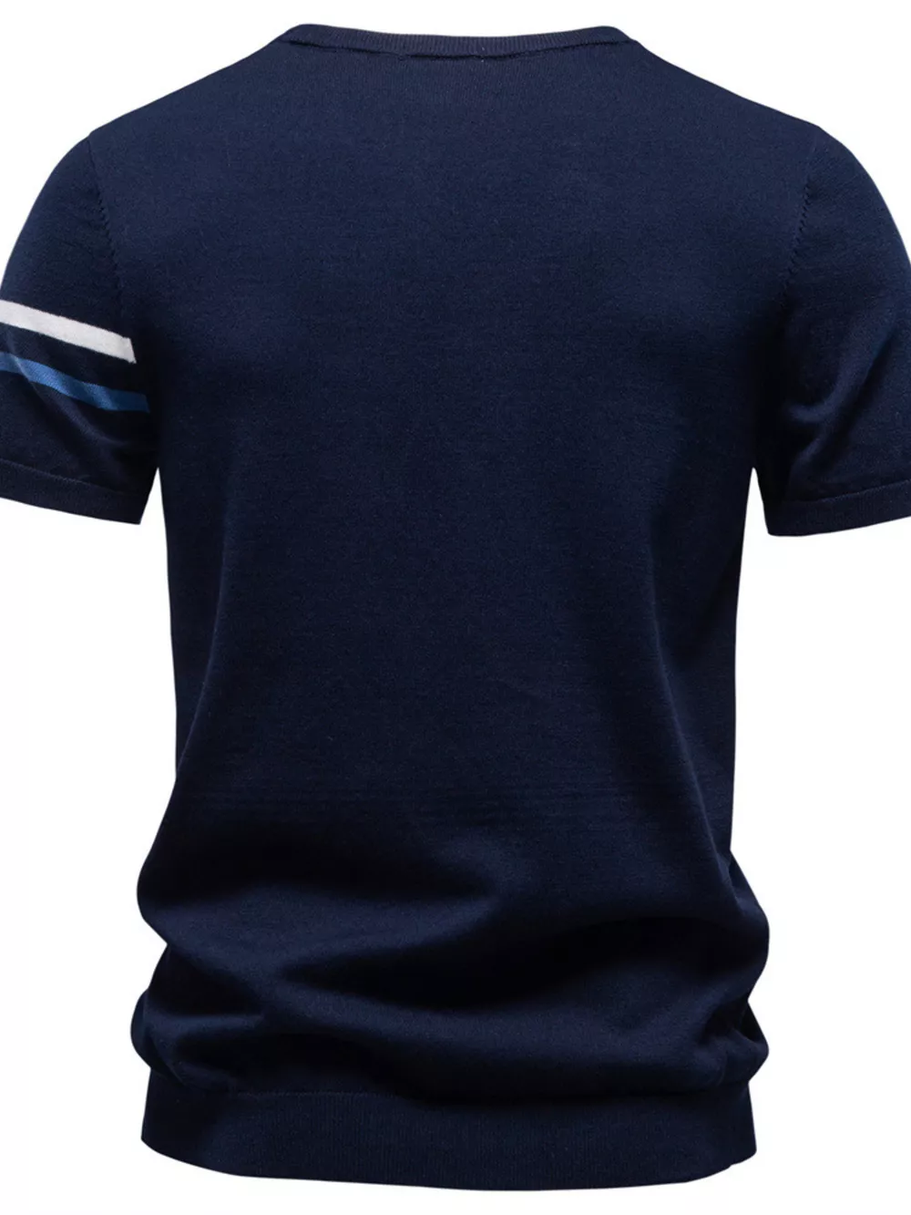 Men's Casual Striped Sleeve T-Shirt, image 4