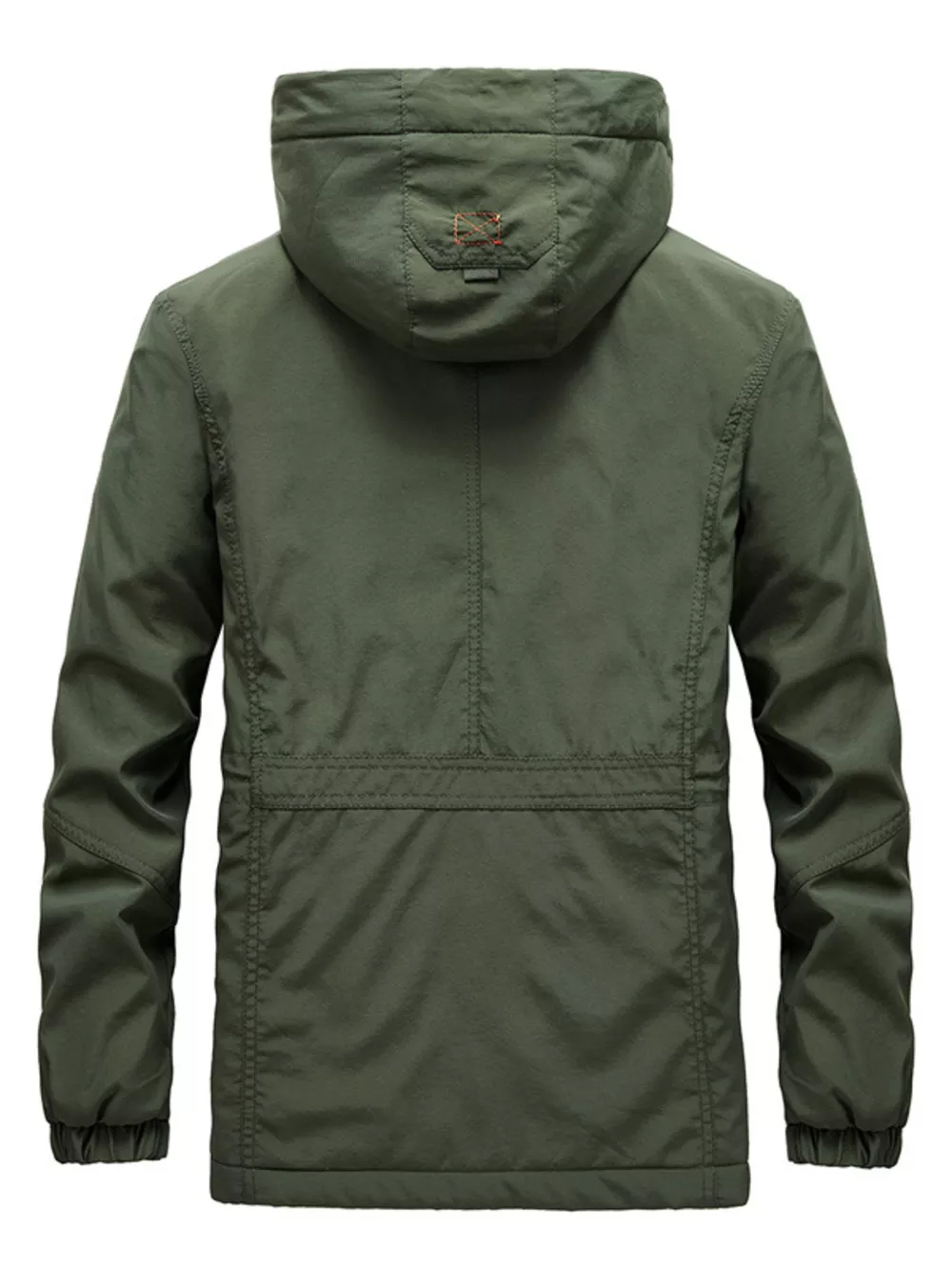 Men's Plus Size Zip Up Warm Hooded Parka Jacket, image 2