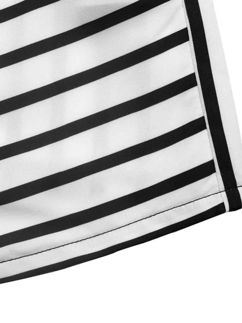 Striped Color Block Surplice Shirt, image 9