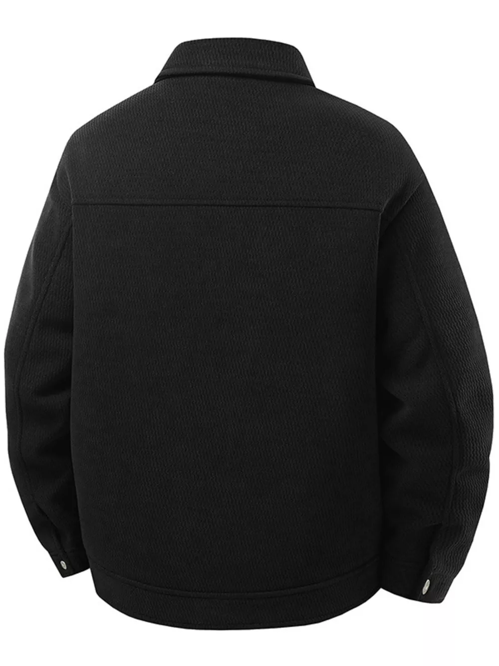 Men's Plus Size Snap Down Long Sleeve Jacket, image 2