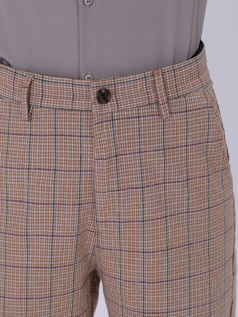 Men's Slim Fit Plaid Pants, image 4