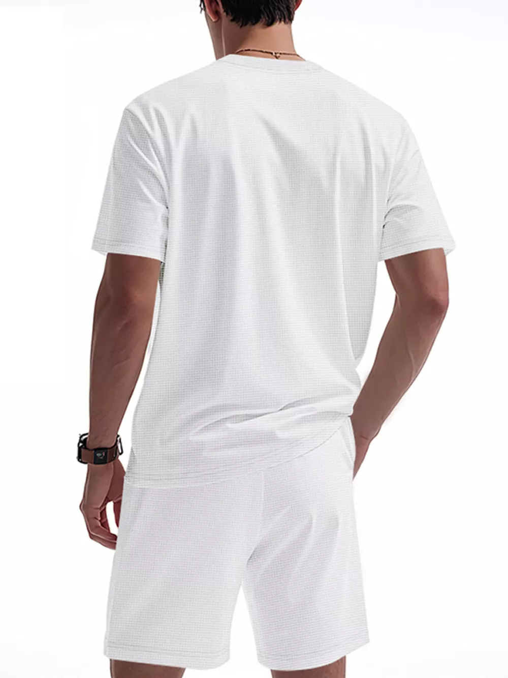 Men's Full Size Casual Striped Short Sleeve T-Shirt and Shorts Set Plus Size, image 10