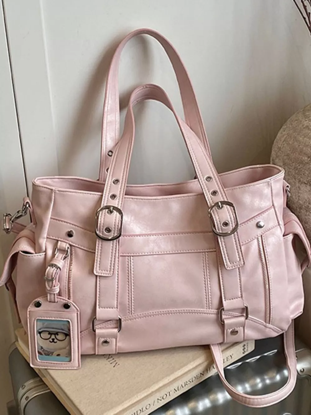 Buckle Decor Shoulder Bag, image 3