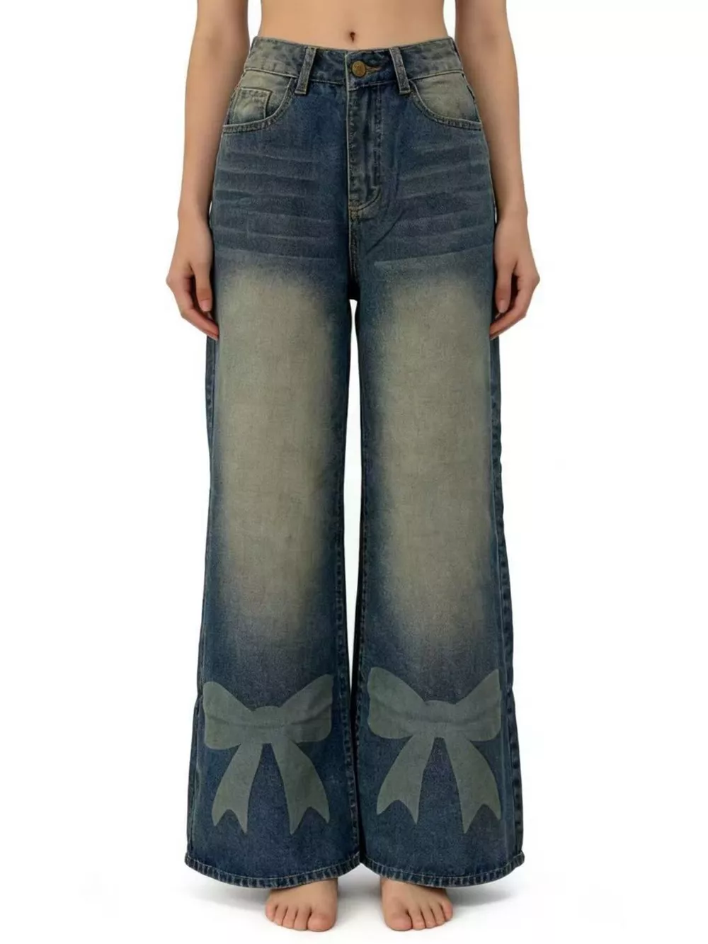 Bow Wide Leg Jeans, image 6