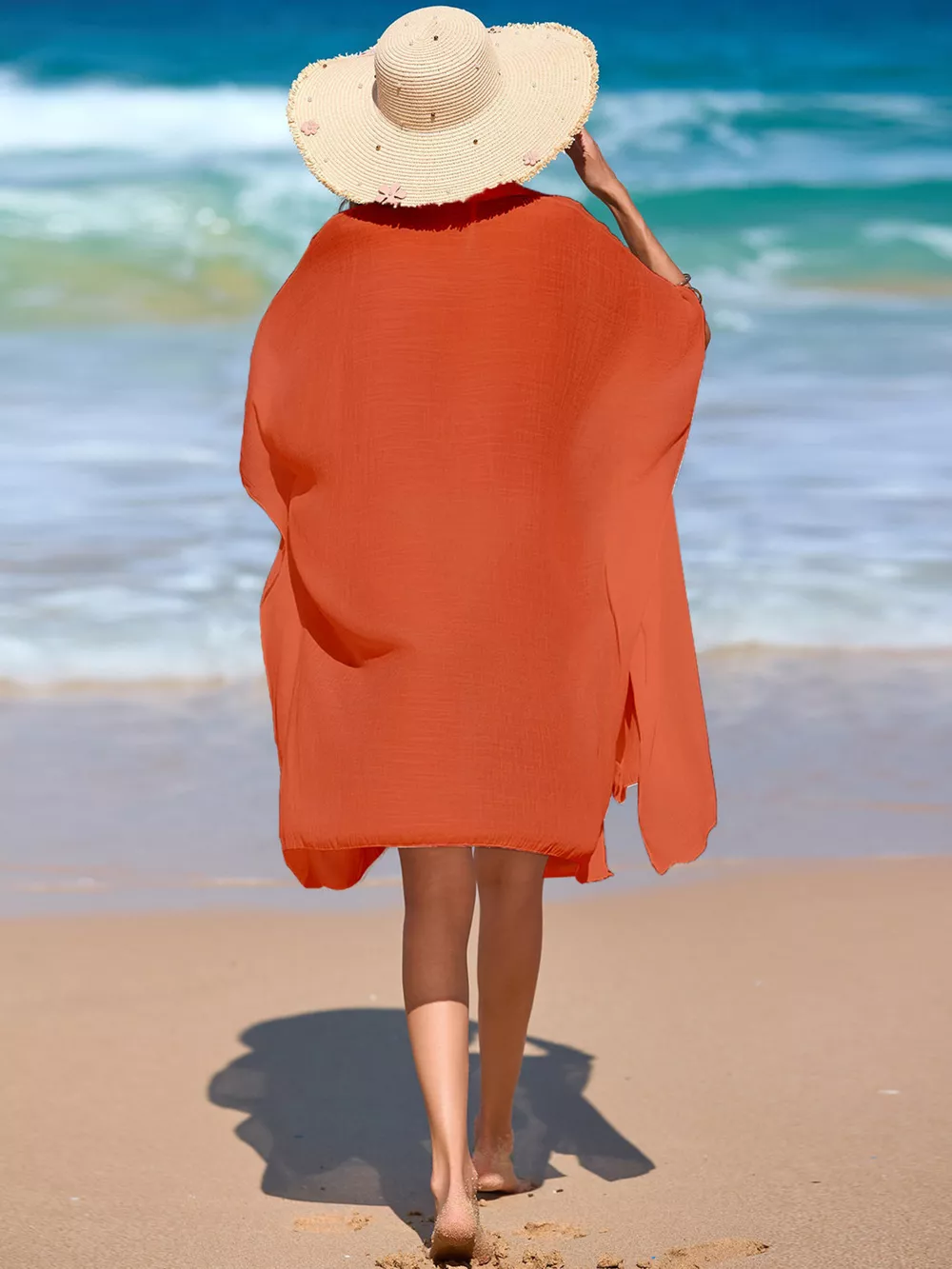 Relaxed Fit Button Up Cover-Up Dress, image 16