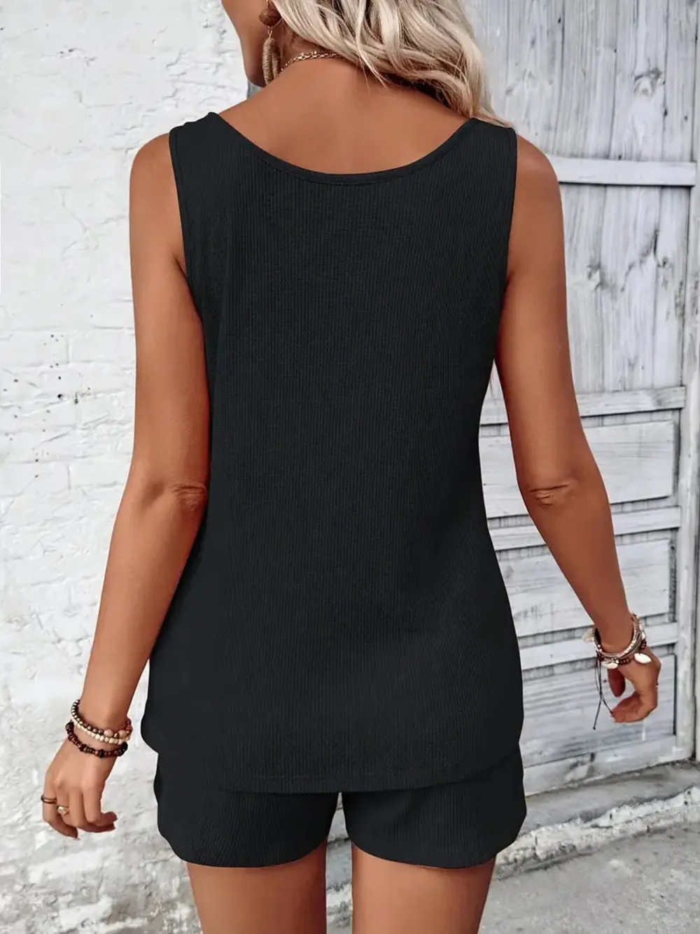 Scoop Neck Tank and Shorts Set, image 5