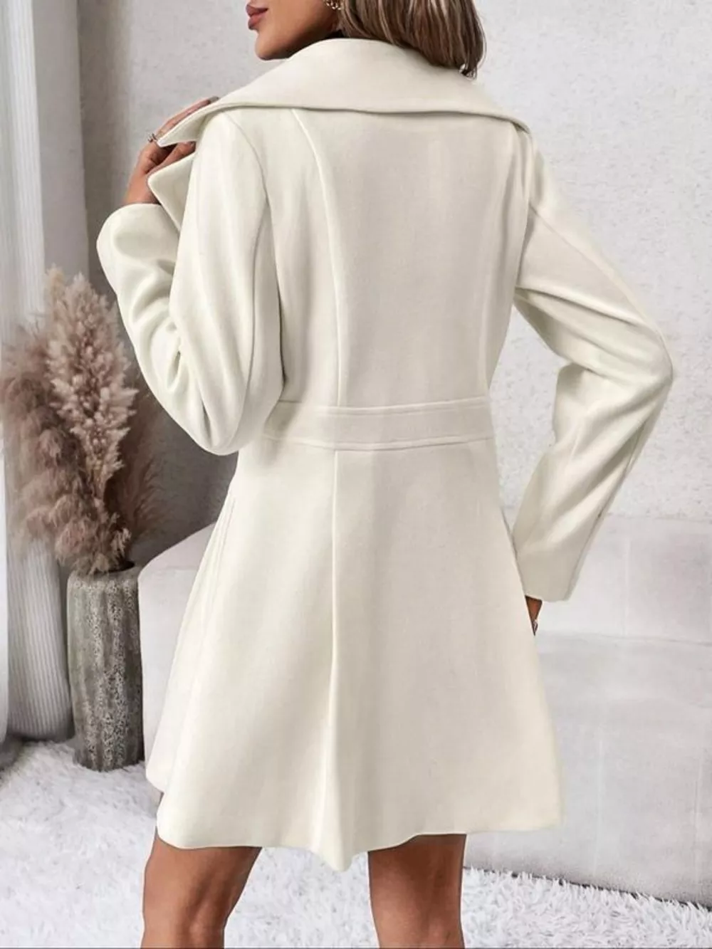 Double-Breasted Peplum Coat, image 3