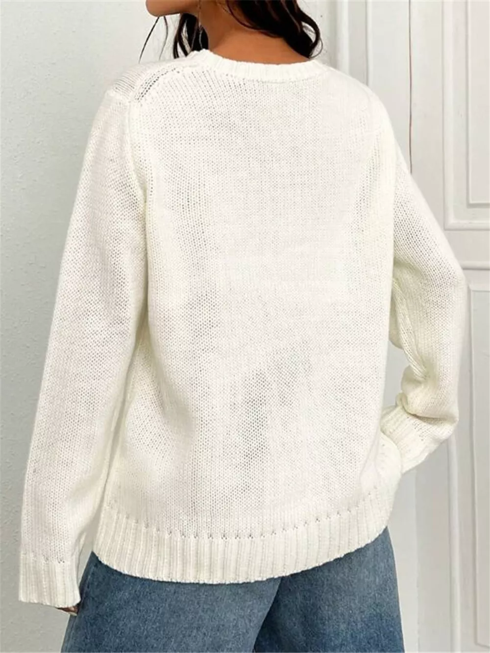 US Flag Round Neck Long Sleeve Sweater, image 6