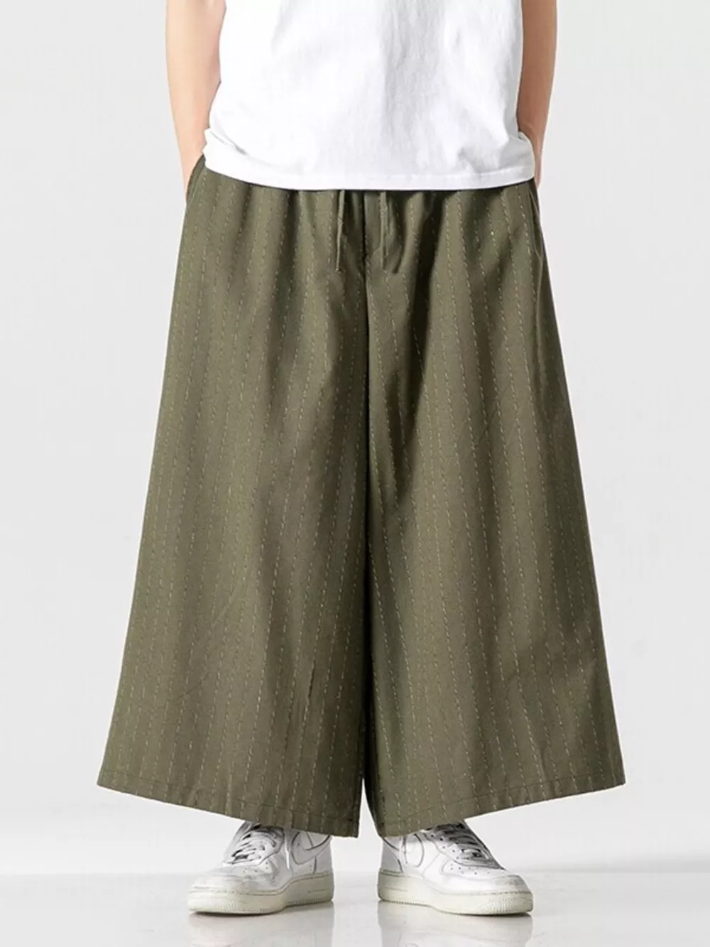 Men's Plus Size Wide Leg Casual Pants