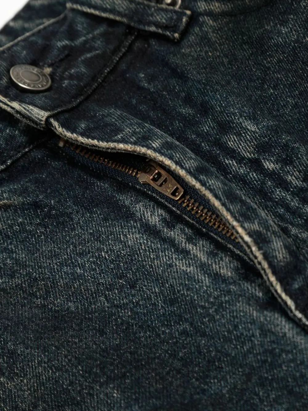 Men's Vintage Wash Wide Leg Capris Jeans, image 7