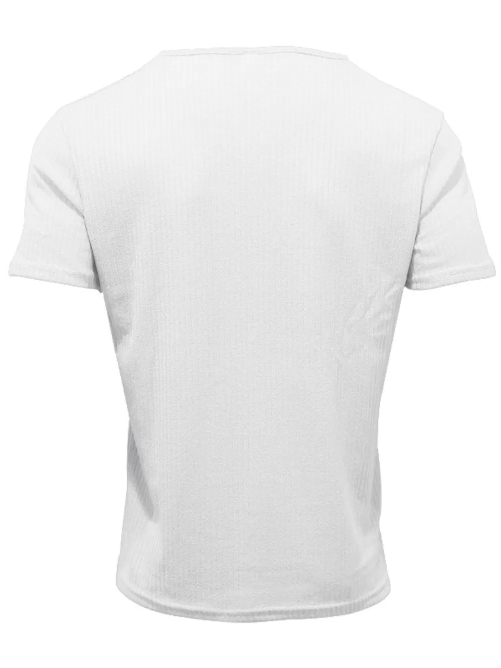 Men's Full Size Ribbed V-Neck T-Shirt Plus Size, image 3