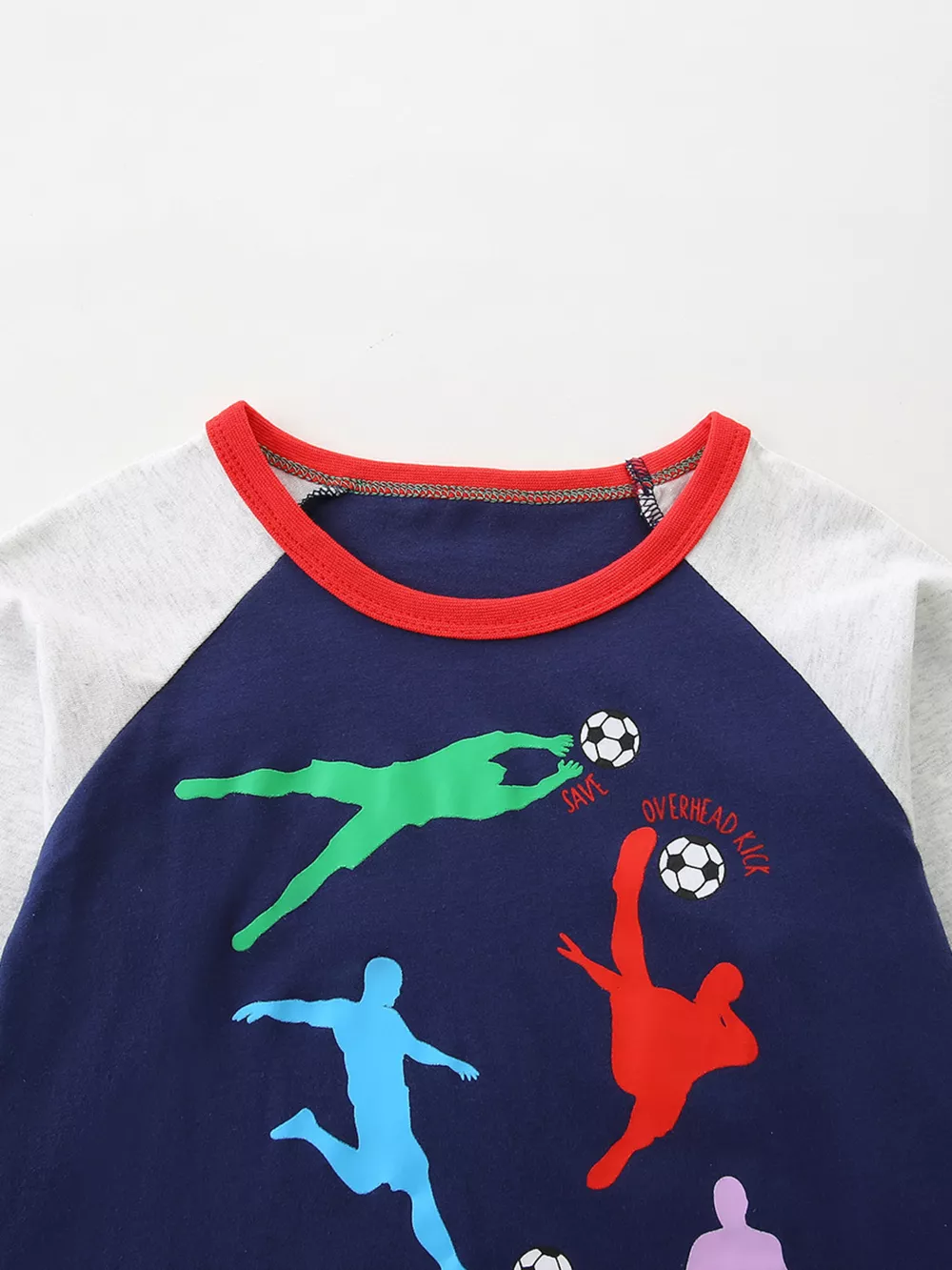 Children's Soccer Player Graphic Long Sleeve T-Shirt, image 3