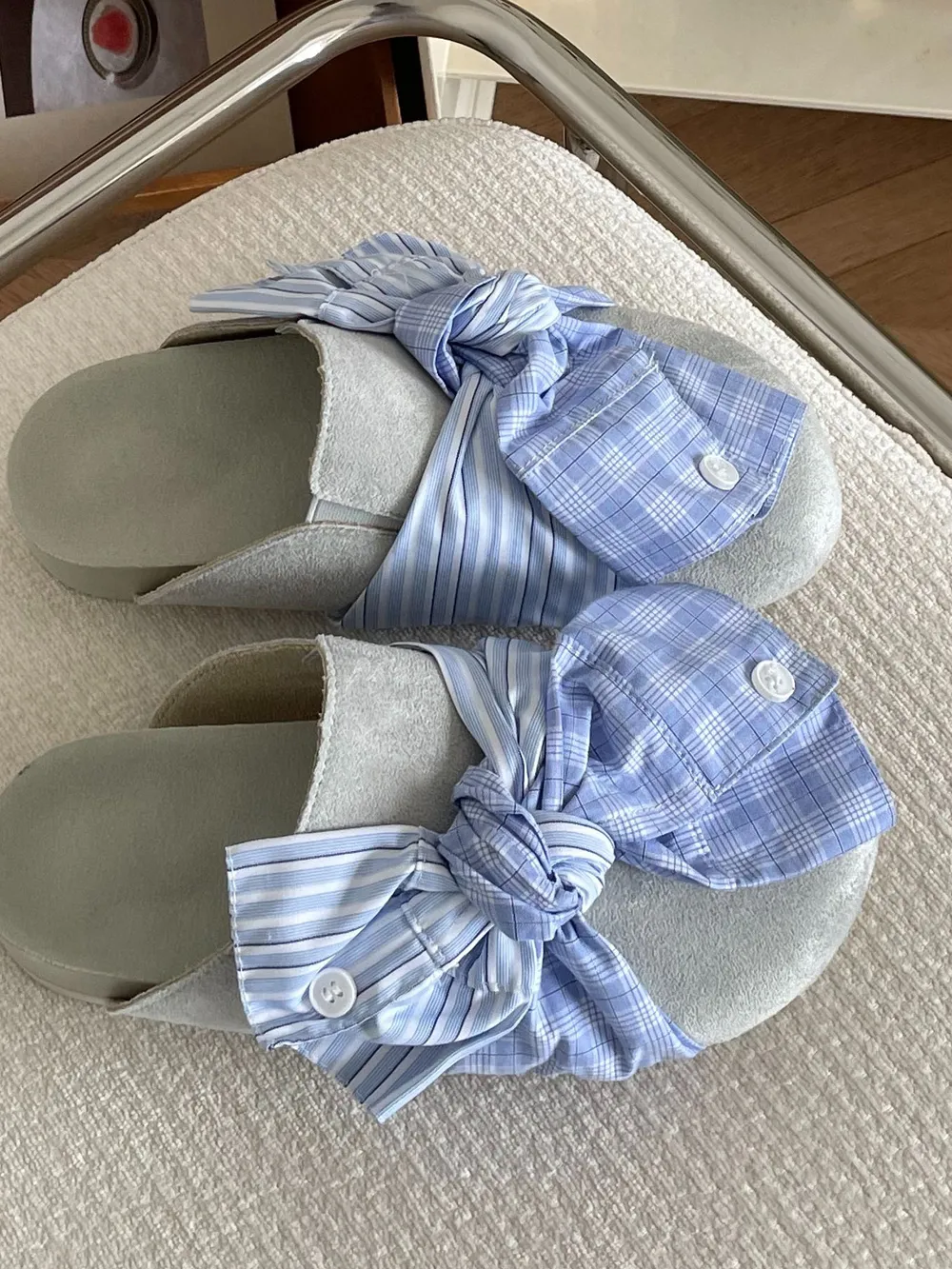 Bow-Knot Plaid Comfort Slip-Ons, image 7