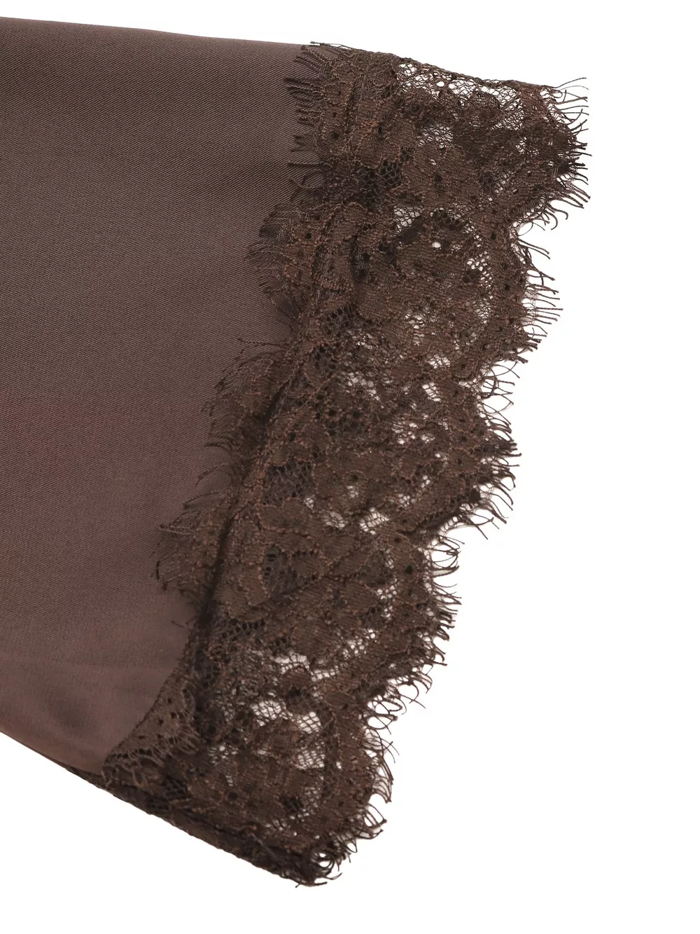 Lace Trim Long Sleeve Satin Blouse, image 9