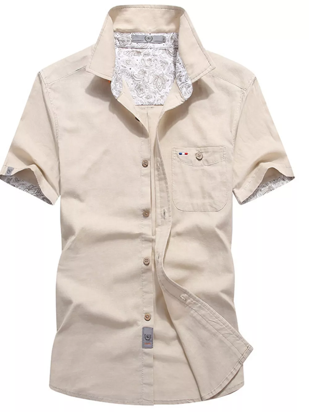Men's Full Size Button Up Short-Sleeve Casual Shirt Plus Size, image 2