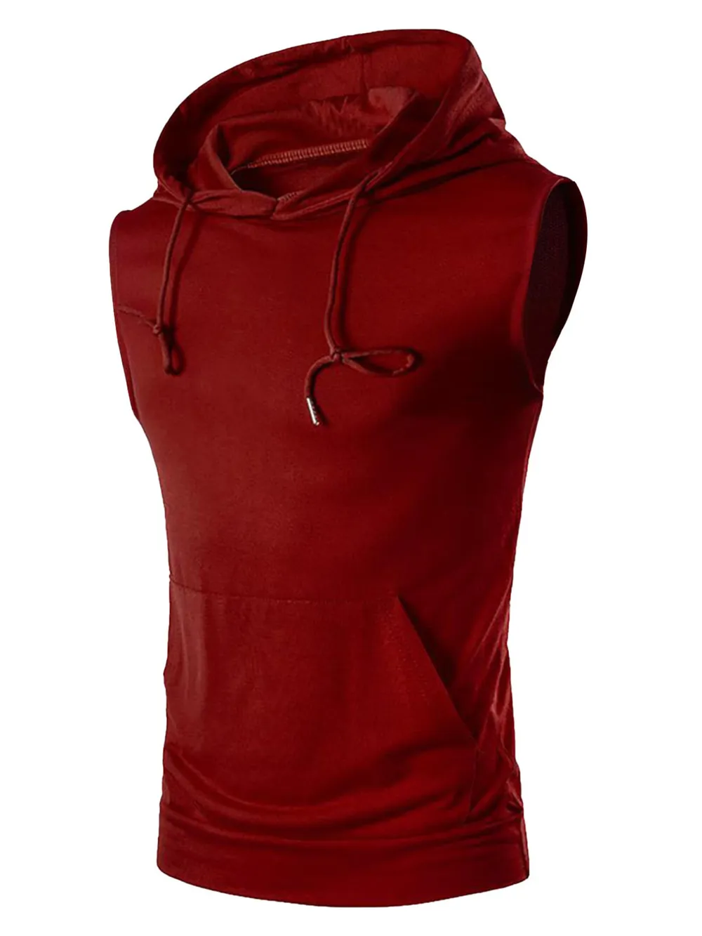 Men's Drawstring Hooded Tank, image 8