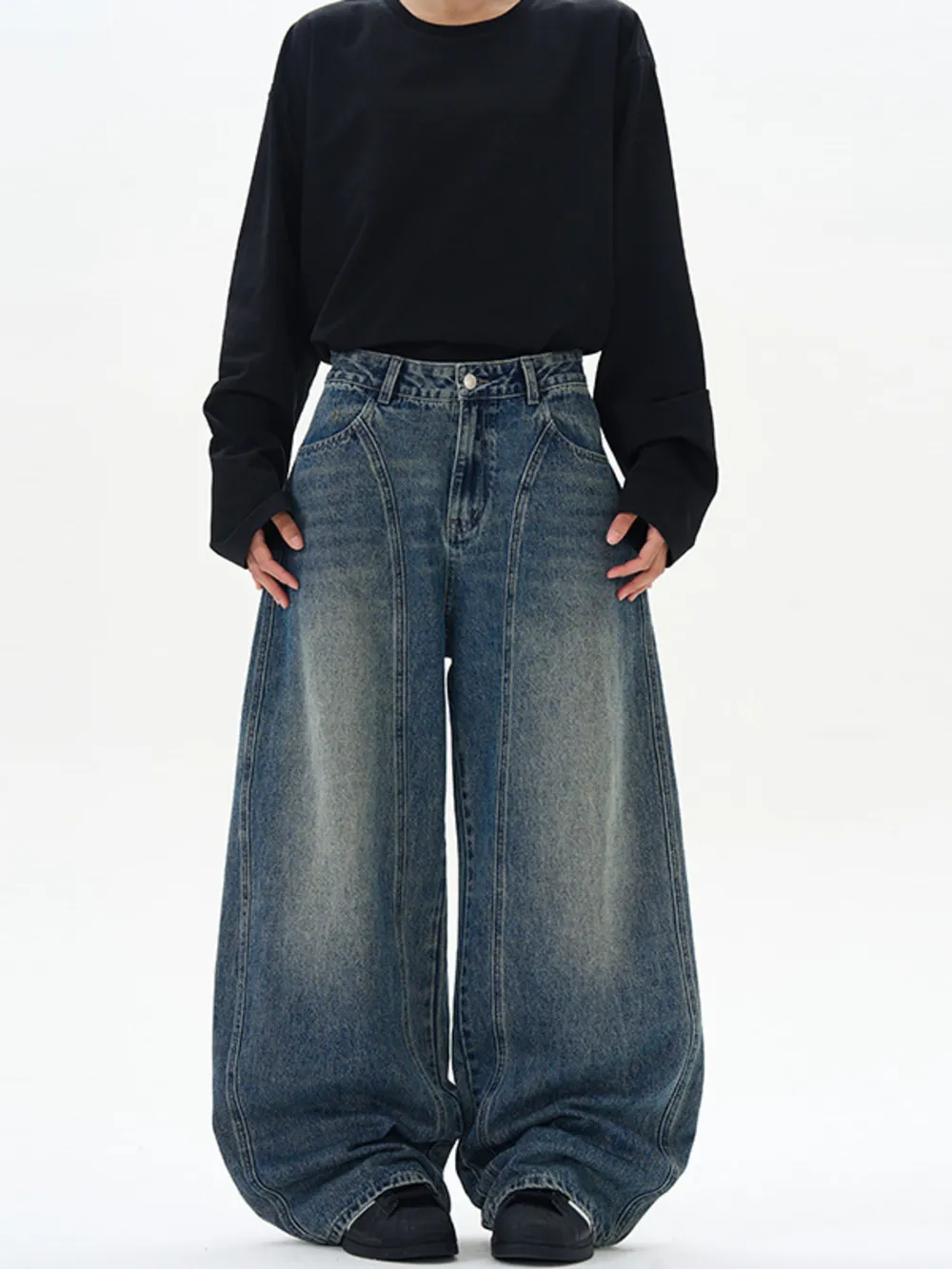 Men's Vintage Wash Curved Jeans