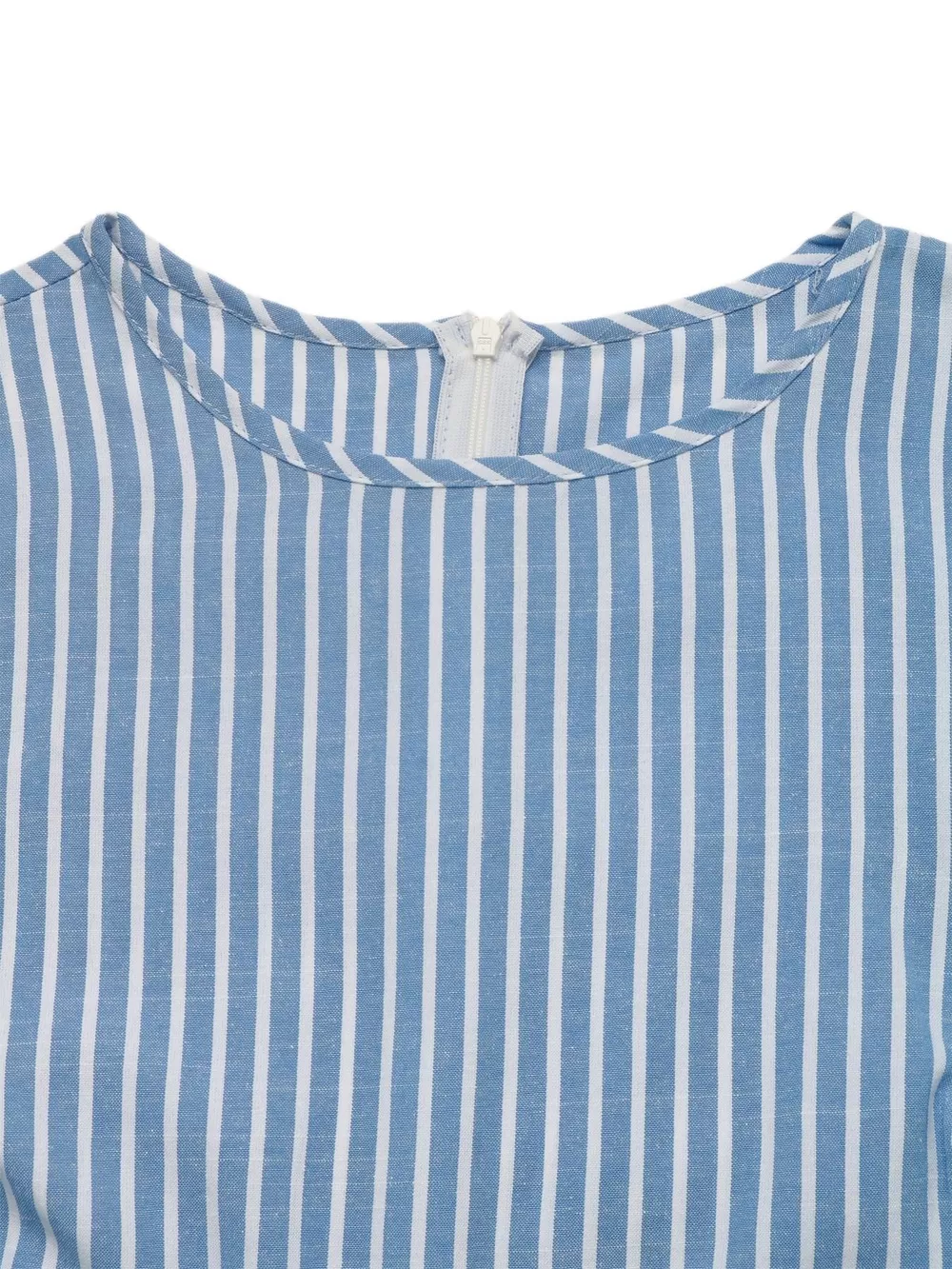 Striped Long-Sleeve Ruched Mini Dress, image 7