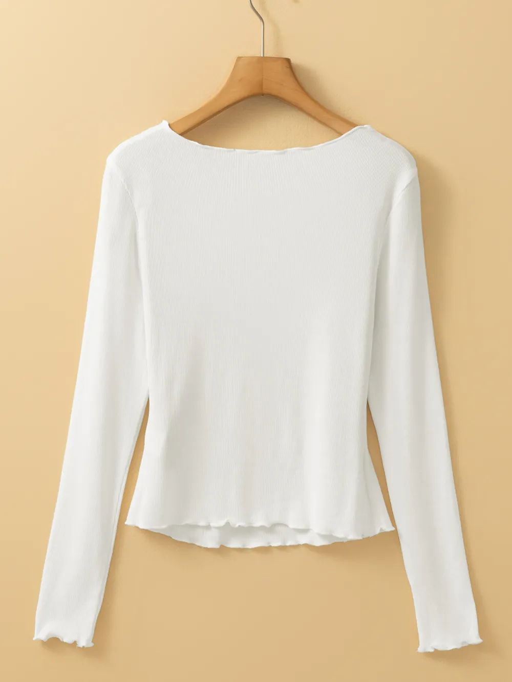 Exposed Seam Slim Fit Long Sleeve Top, image 11