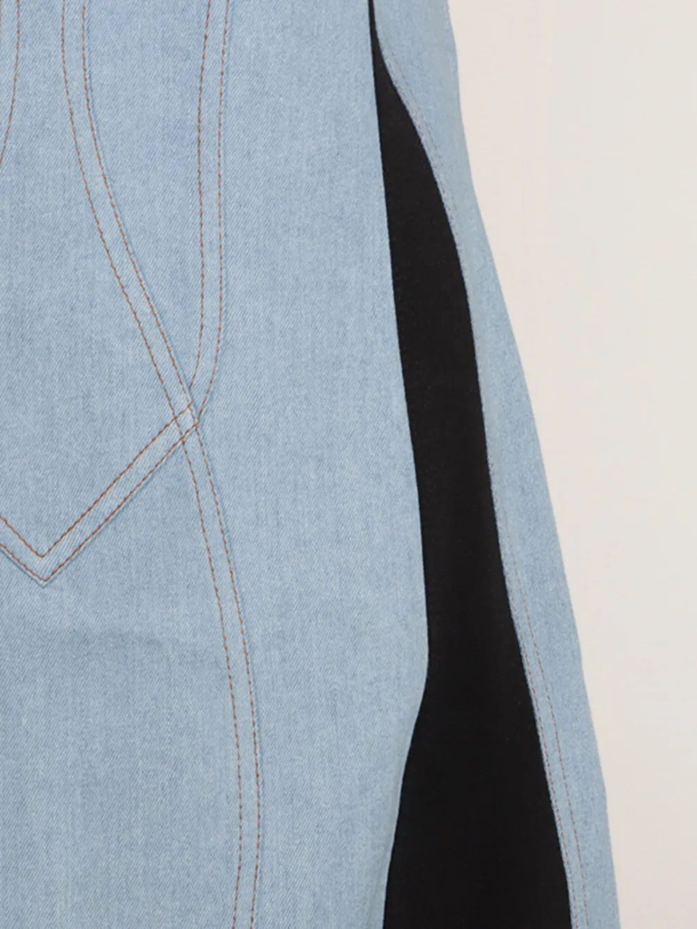 Contrast Adjustable Strap Denim Dress, image 12