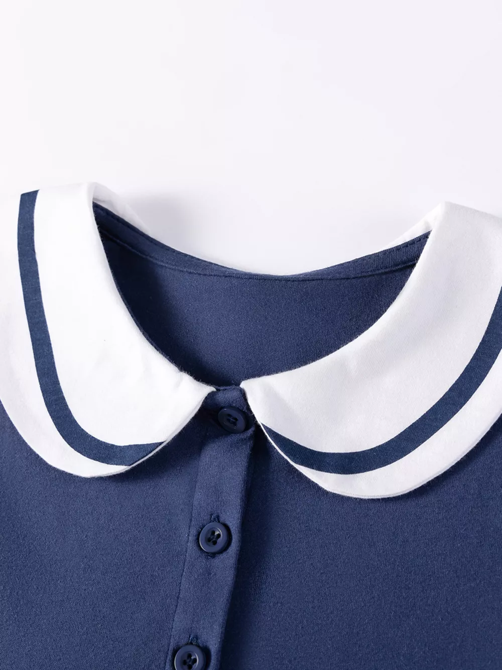Children's Horse Embroidered Peter Pan Collar Dress, image 4