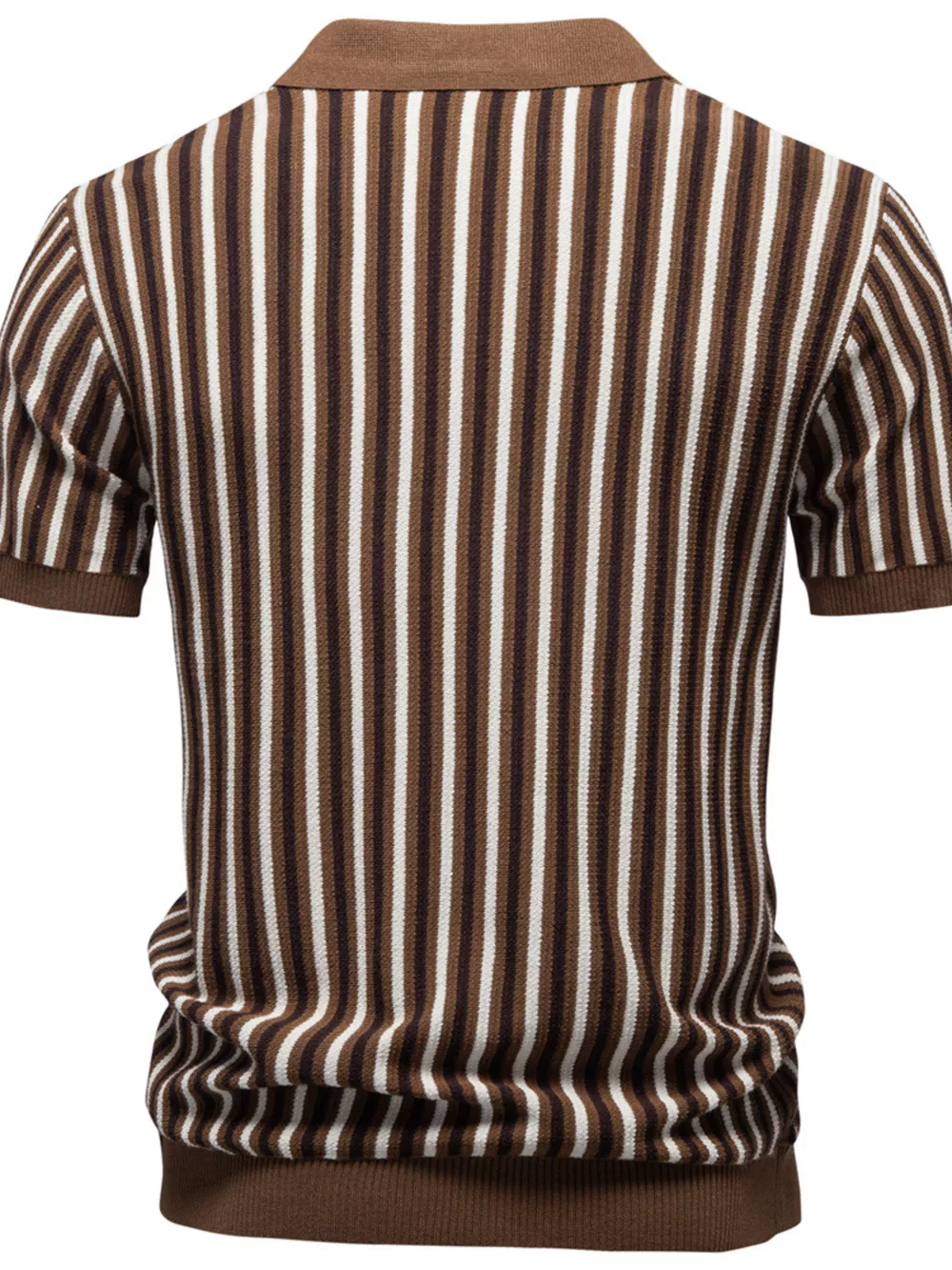 Men's Striped Short Sleeve Polo, image 3