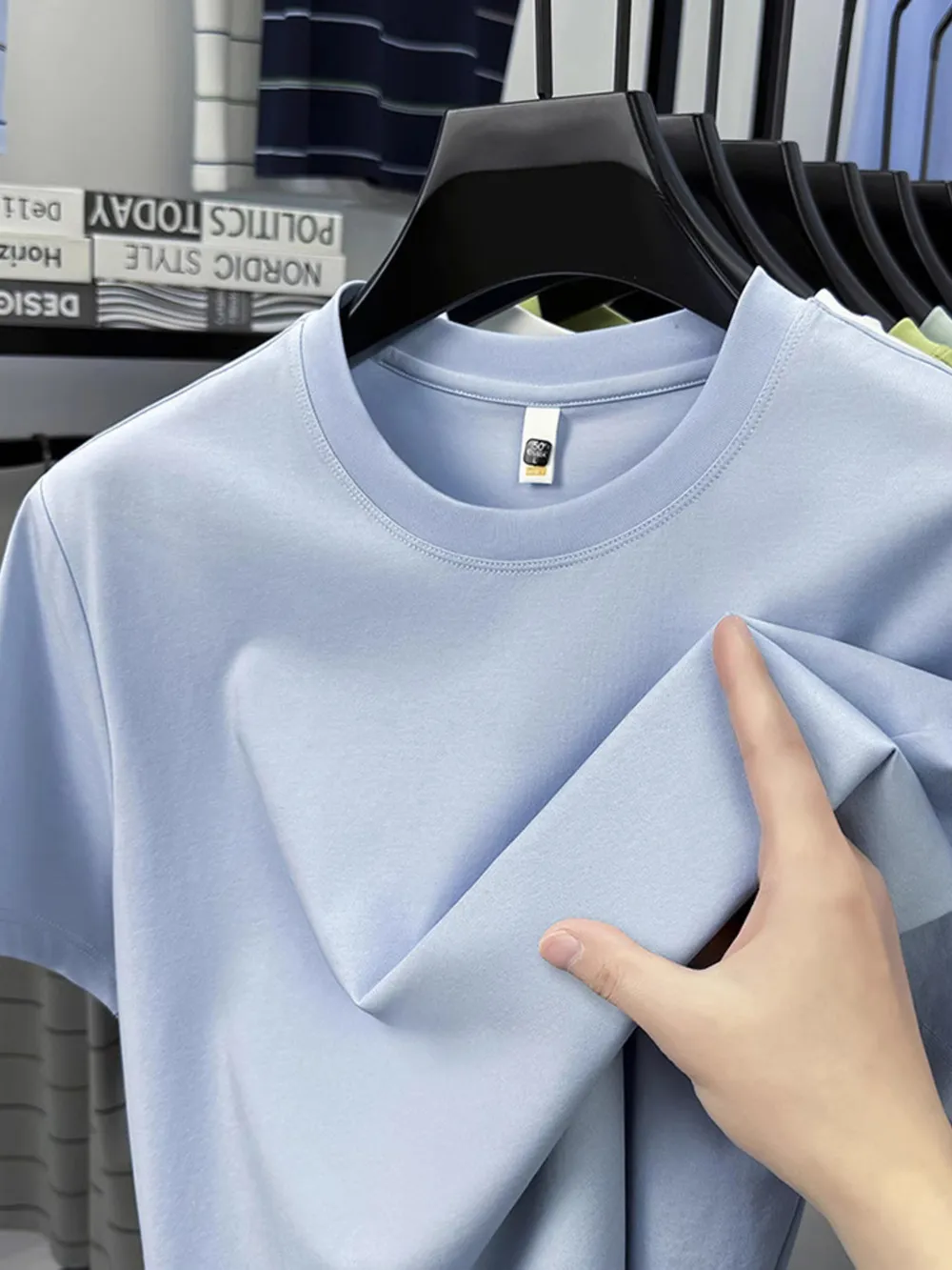 Men's Full Size Round Neck Short Sleeve Breathableen T-Shirt Plus Size, image 3
