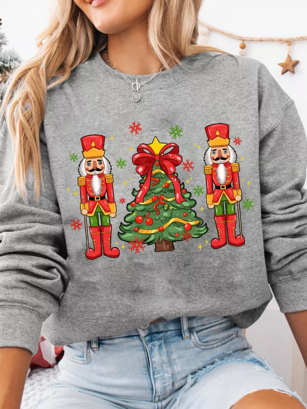 Christmas Nutcracker Men Guard Graphic Pullover Sweatshirt, image 6